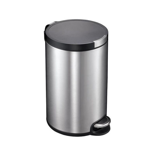 EKO Pedaalemmer Kunststof Pedaal 12 ltr RVS Look