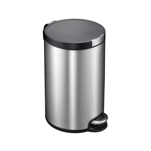 EKO Pedaalemmer Kunststof Pedaal 12 ltr RVS Look