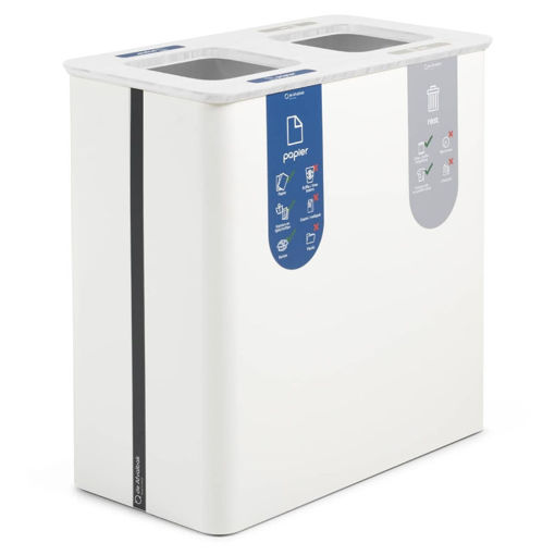 Globular Afvalscheidingsbak 2x90 ltr Wit