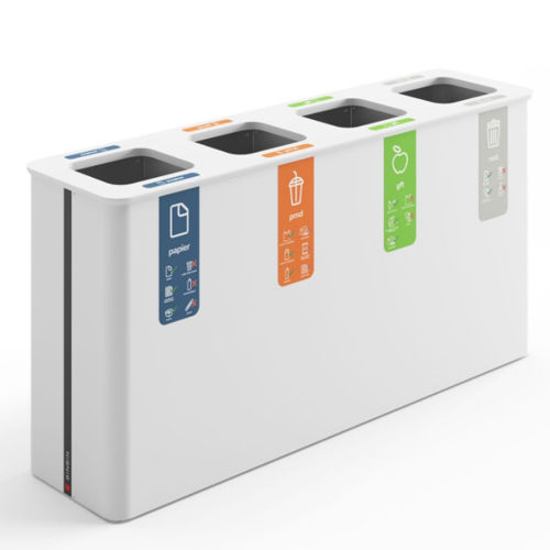 Globular Afvalscheidingsbak 4x90 ltr Wit