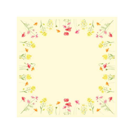 Afbeelding van Duni Dunicel Napperon 84x84 cm 5x20 stuks "Poppy Field"