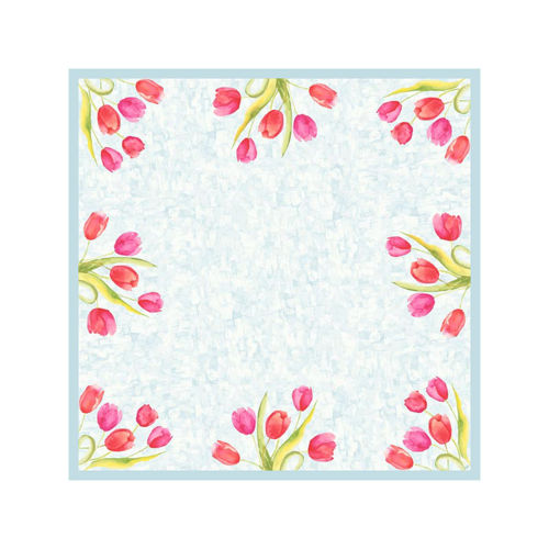 Afbeelding van Duni Dunicel Napperon 84x84 cm 5x20 stuks "Painted Tulips"