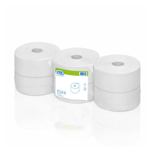 Afbeelding van Avodesch Toiletpapier Maxi Jumbo 2lgs Wit 6 x 350 mtr